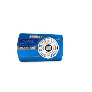 Olympus Stylus‎ 710 7MP Blue Slim Digital Camera Digi Point Shoot Camera Tested